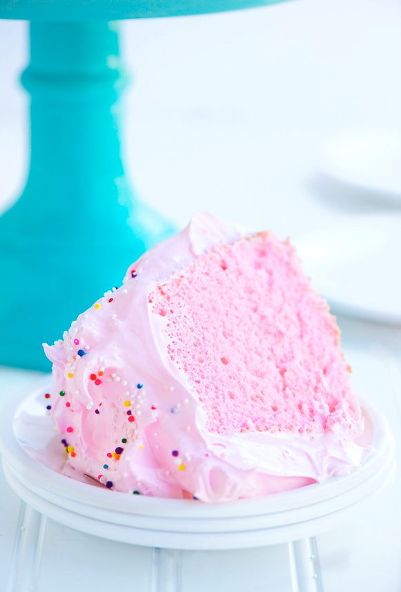 Perfectly Pink Angel Food Cake by Sweetapolita