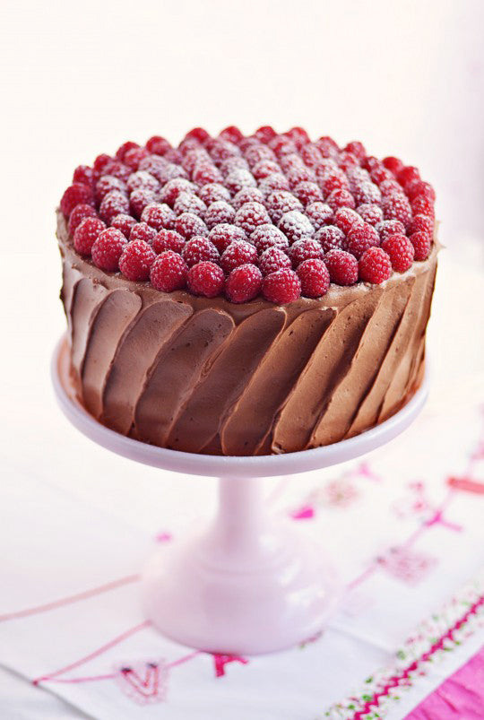 Red Velvet & Raspberry Supreme Cake via Sweetapolita