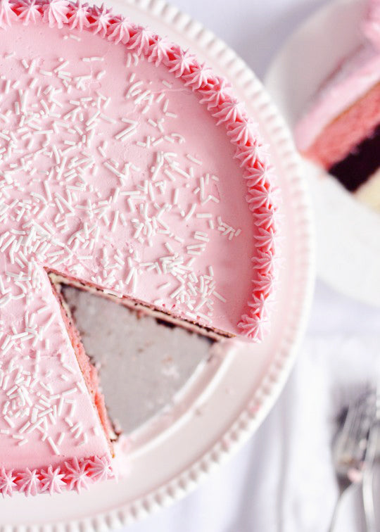 Neapolitan Layer Cake via Sweetapolita