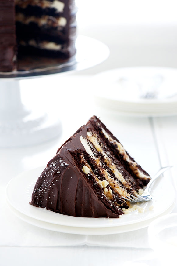 Sucrette cake with salted butter caramels or large shortbread
