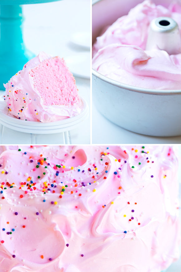 Perfectly Pink Angel Food Cake by Sweetapolita