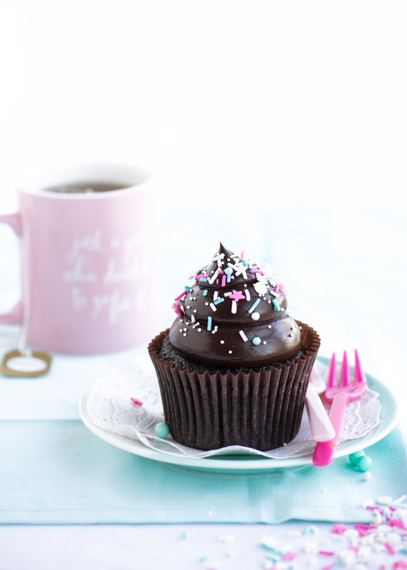 Dark & Dreamy Chocolate Cupcakes via Sweetapolita