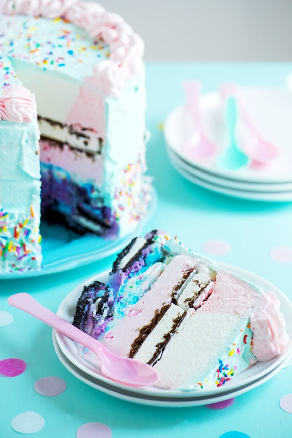 Birthday Party Ice Cream Cake via Sweetapolita