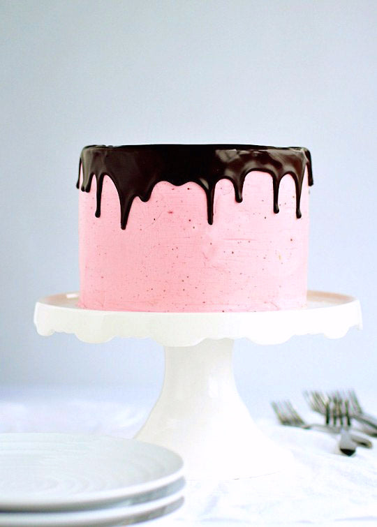 Six-Layer Chocolate & Strawberry Buttercream Cake via Sweetapolita