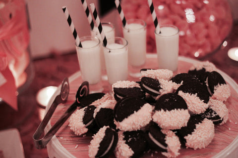Frosted Oreos || Jane Summers Blog: See Jane Style - How To Design The Perfect Dessert Table #desserttable #party #dessert #candy #Oreos