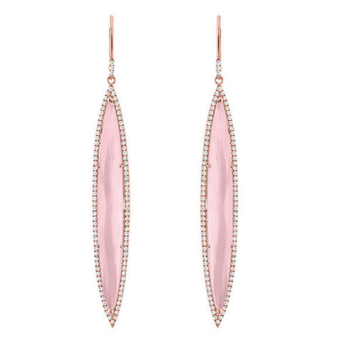 Meira T Rose Quartz earrings to wear with Jane Summers Kate Shift for Rehearsal Dinner