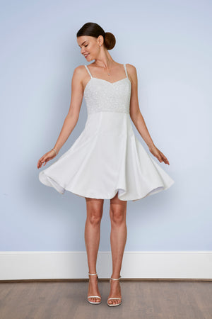 short white dress for wedding reception