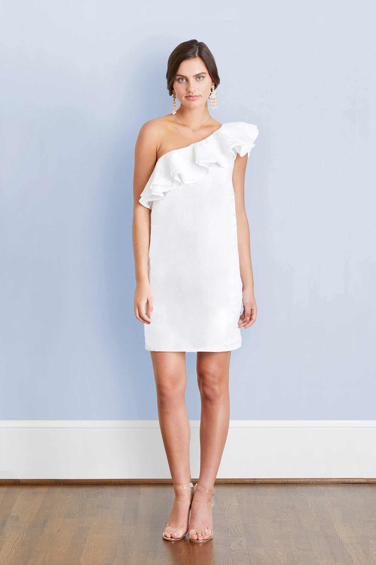 white dress for bride at bridal shower