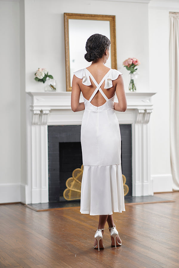 White Rehearsal Dinner Dresses With Flattering Designer Details Jane Summers