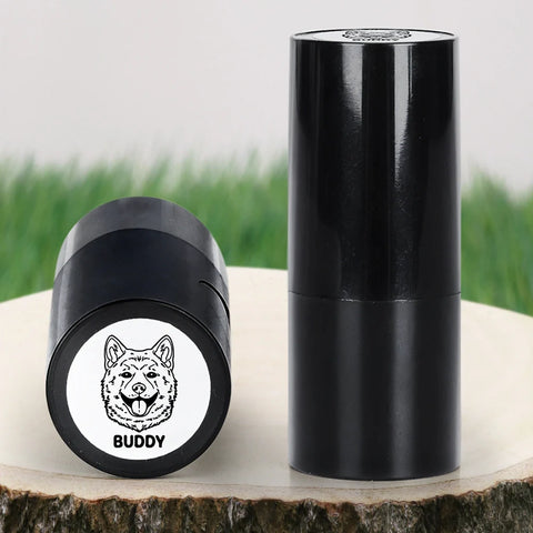 Happy,Sport Dad,Golf,Gift For Father,Gift For Men,Dog Lovers,Dog Dad - Dogs Make Me Happy - Personalized Golf Ball Stamp With Metal Storage Box