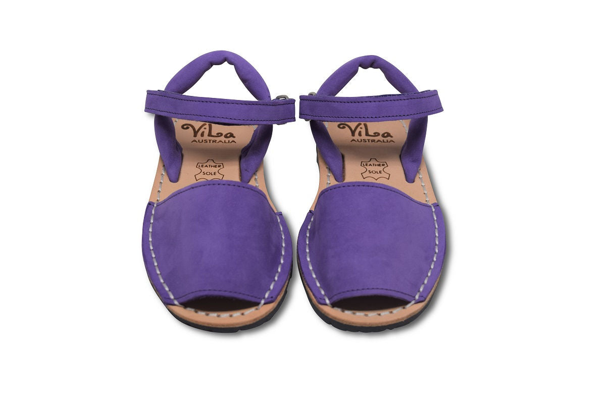 Purple girl leather sandal - soft 