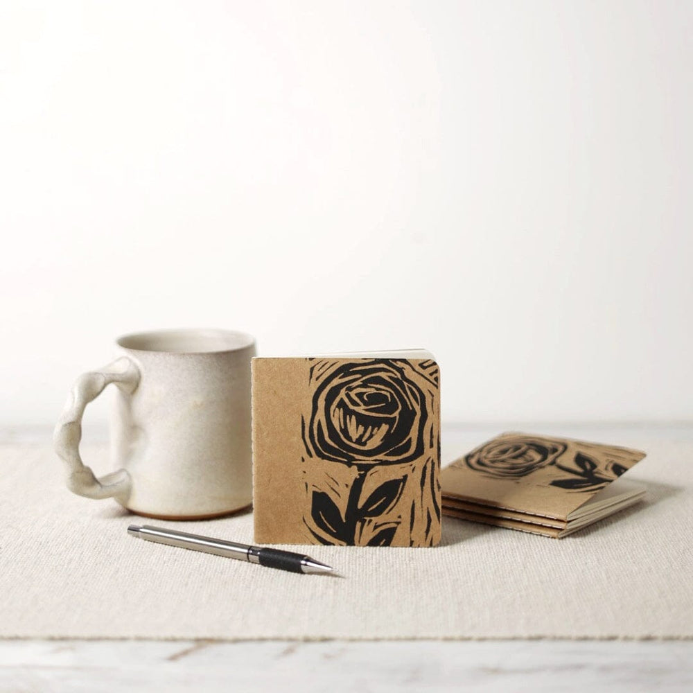 Three Roses 4x4 inch blank notebook – Rebecca Graves Pottery