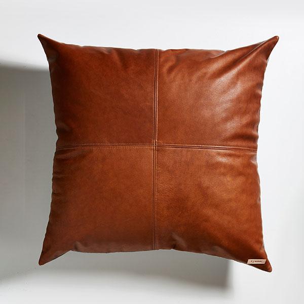 Leather Floor Cushion - Chestnut