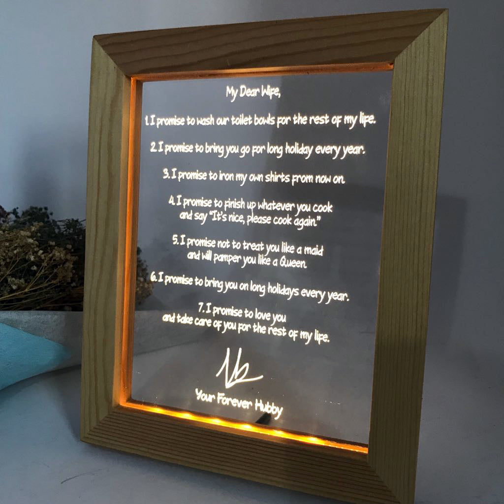 Acrylic Plaque Wedding Vows Daddiscovery