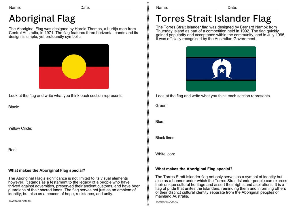 Aboriginal and Torres Strait Islander Flags Activity Free Download