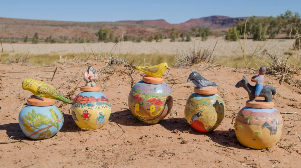 Example ceramics from the Hermannsburg Potters