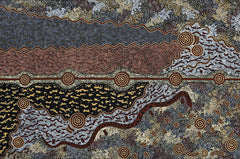 Beispielkunstwerk des Aborigine-Künstlers Michael Nelson Jagamara