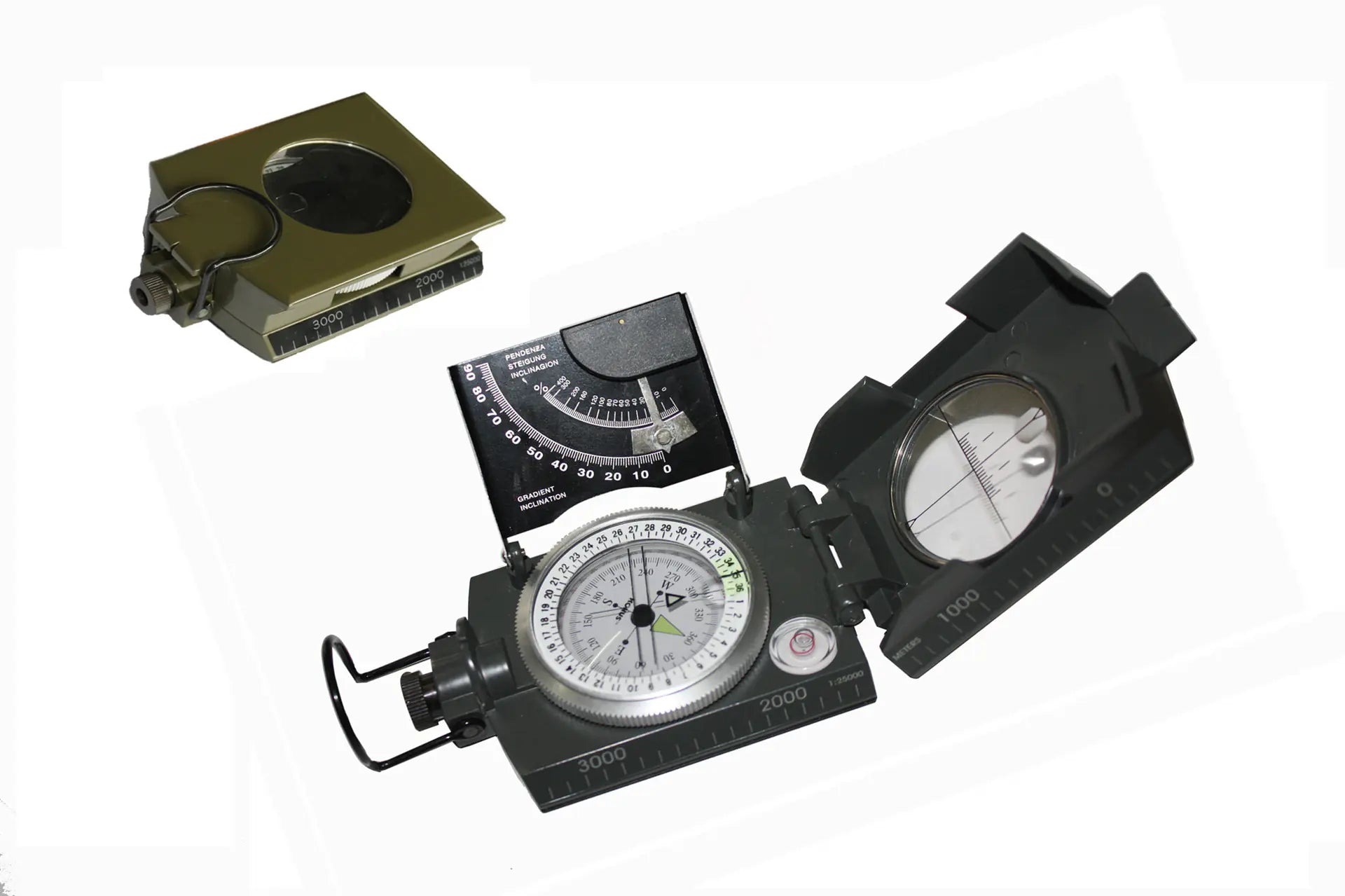Mountaineering Compass with Zinc Alloy Casing