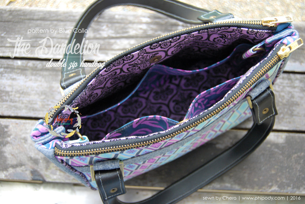 The Dandelion Double Zip Handbag - PDF Sewing Pattern – Blue Calla Patterns
