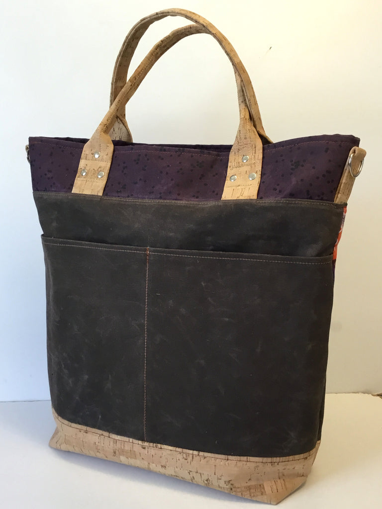 The Waterlily Waxed Canvas Tote - PDF Sewing pattern – Blue Calla Patterns