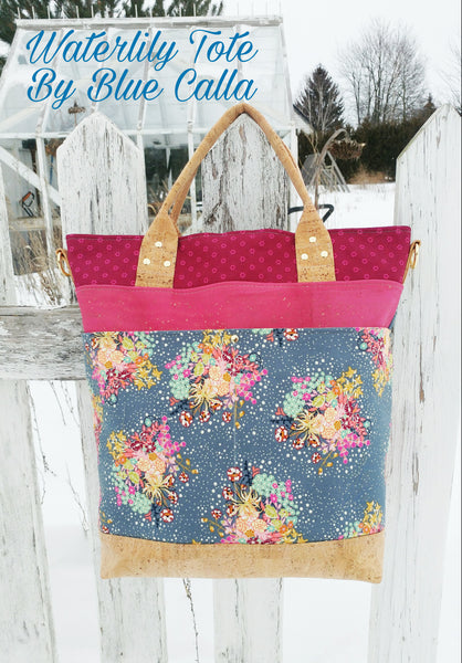 The Waterlily Waxed Canvas Tote - PDF Sewing pattern – Blue Calla Patterns