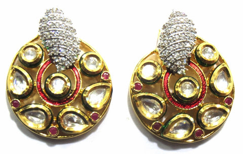 Jewelshingar Polki Kundan Earrings For Women Jewellery ( 9055-ace-kundan ) - JEWELSHINGAR