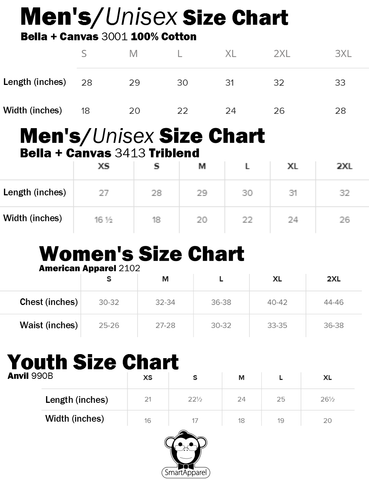 Anvil Youth Size Chart