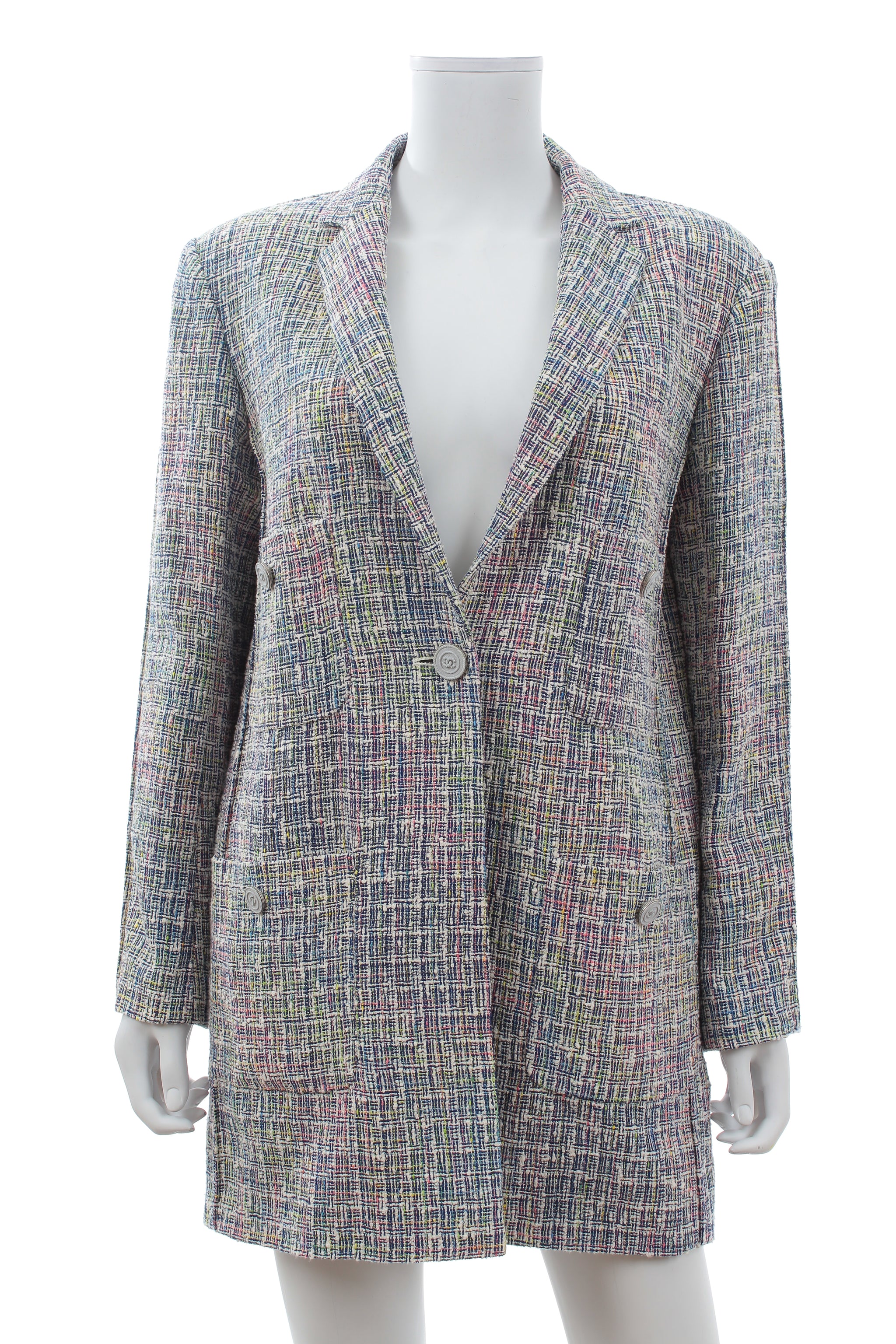 Alessandra Rich Floral-Embroidered Denim Jacket - Closet Upgrade
