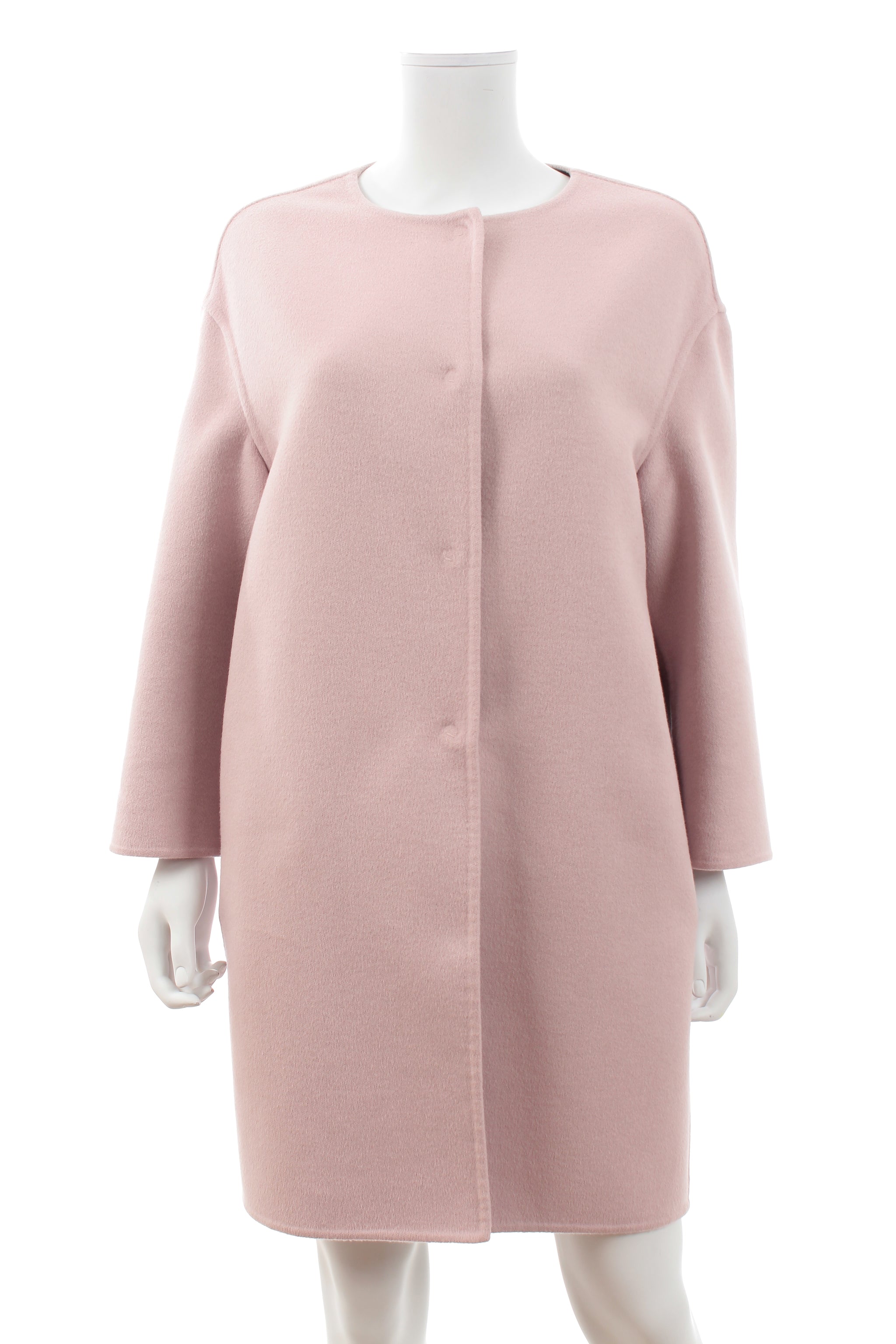 Prada Collarless Wool-Angora-Cashmere Coat - Closet Upgrade