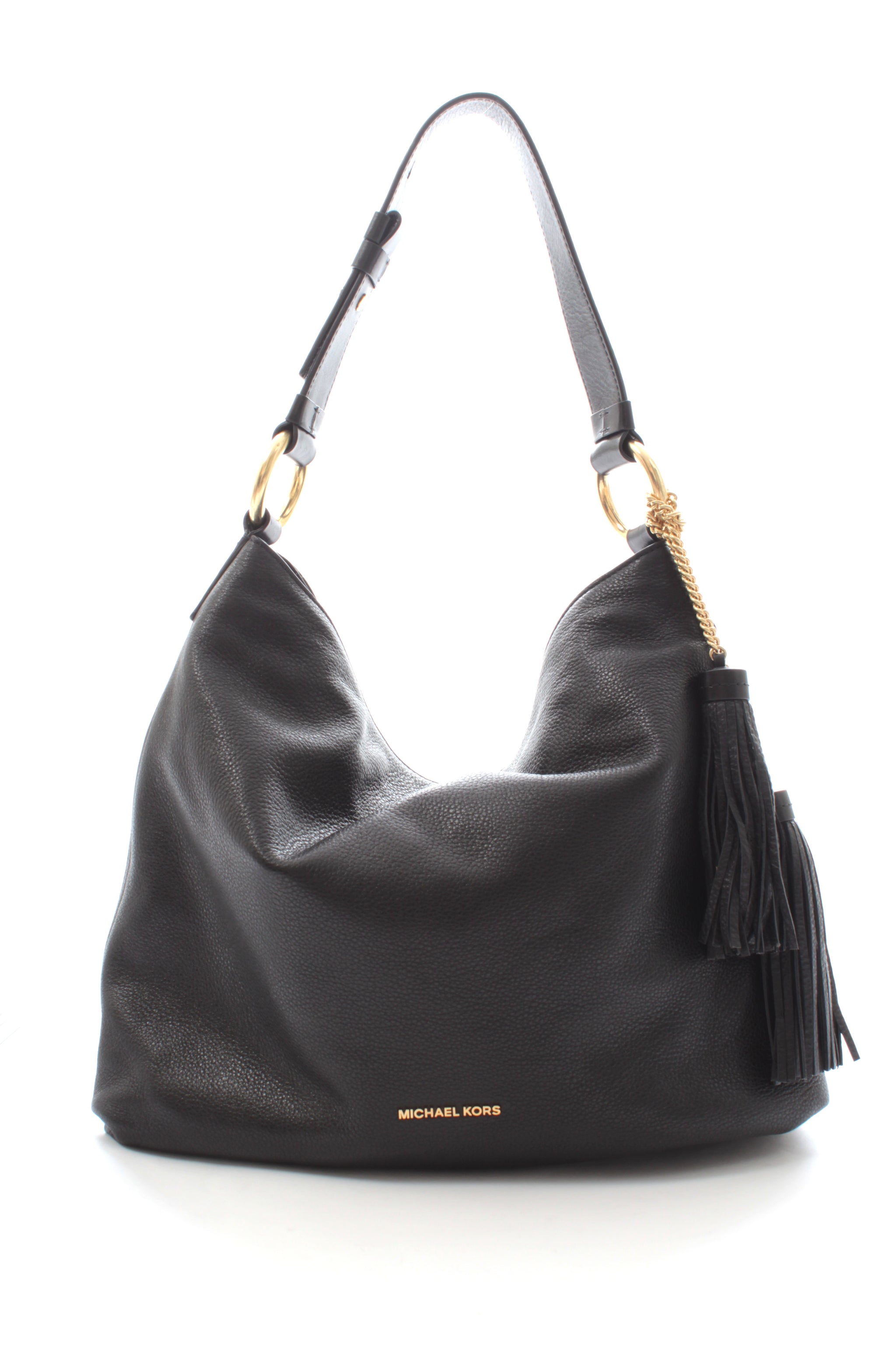 Total 43+ imagen michael kors black leather hobo purse - Giaoduchtn.edu.vn