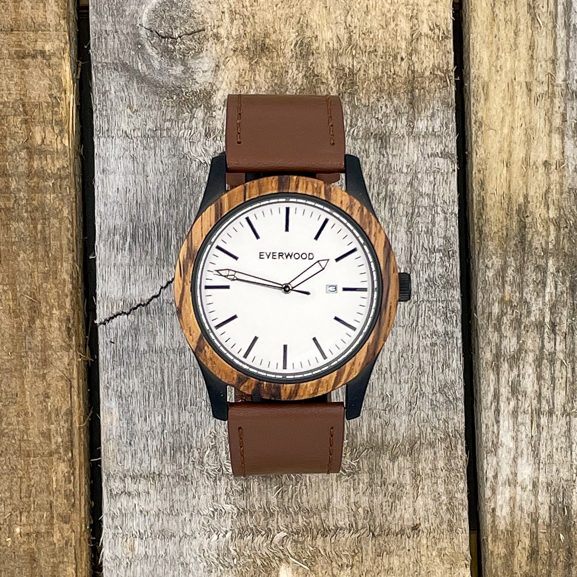 Inverness Walnut Premium All Natural Wooden and Steel Watch