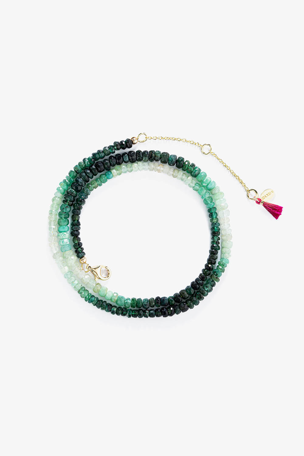Aisha Gemstone Necklace in Emerald