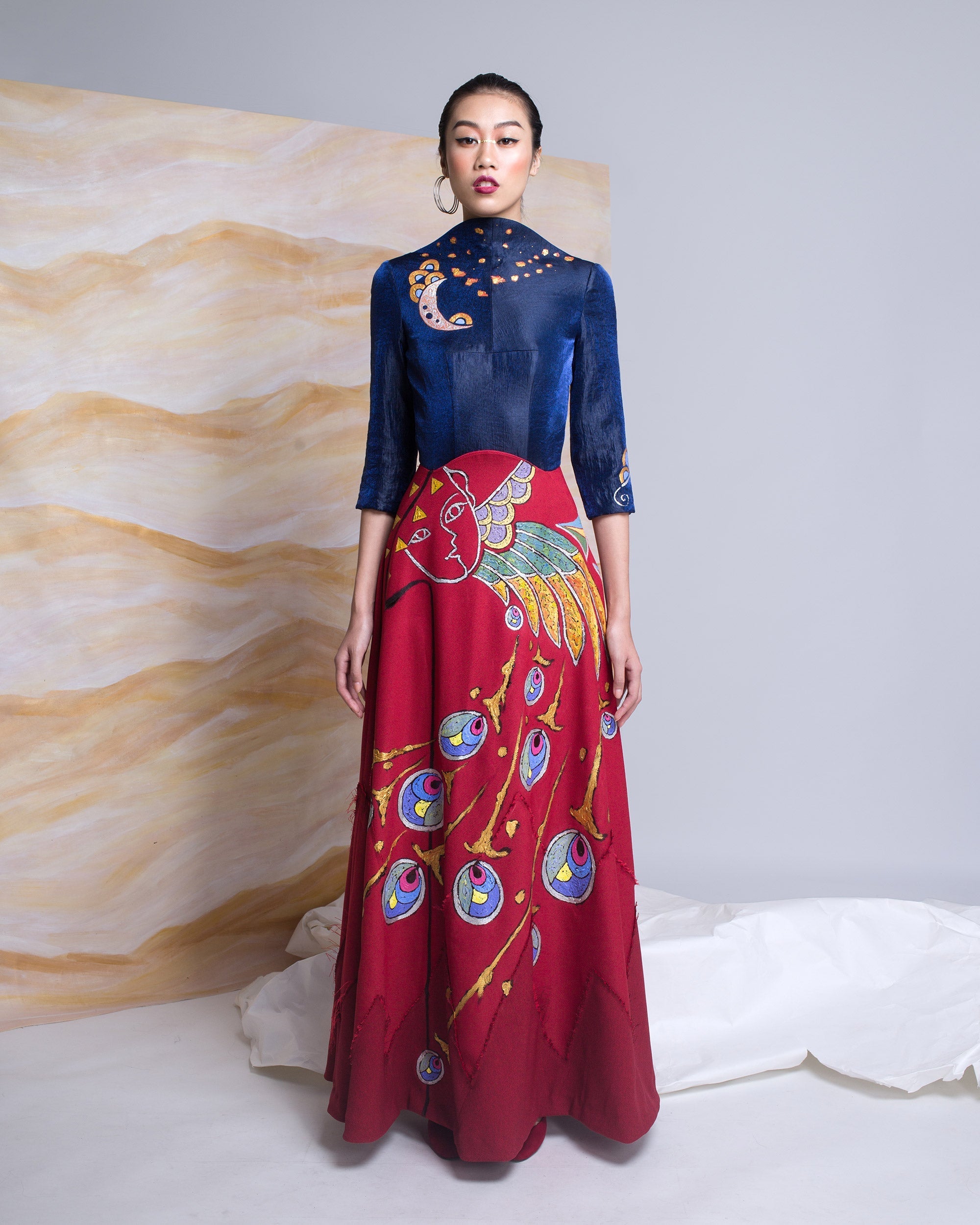 Phoenix-painted Gown Dress – Maison De Mode