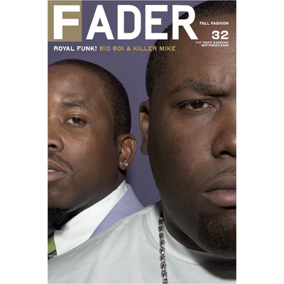 大Boi海报以封面艺术品的FADER第32期。