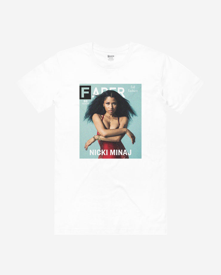 《时尚杂志》93期封面:妮琪·米娜的白t恤