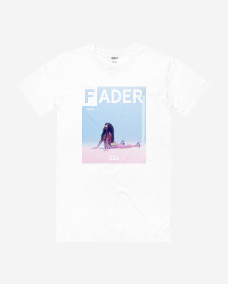 白色t恤连SZA- FADER第112期封面(蓝色)