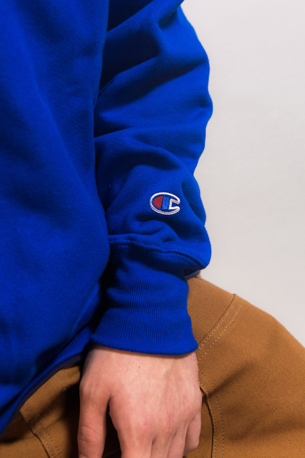 blue champion crew neck