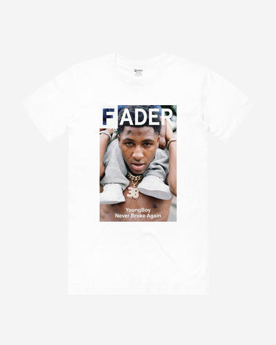 “YoungBoy Never Broke again”的白色t恤——《The FADER》第111期封面