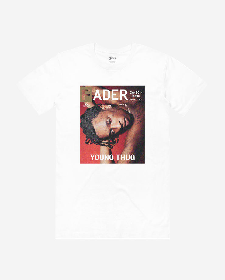 白色tee with Young Thug- FADER issue 90封面