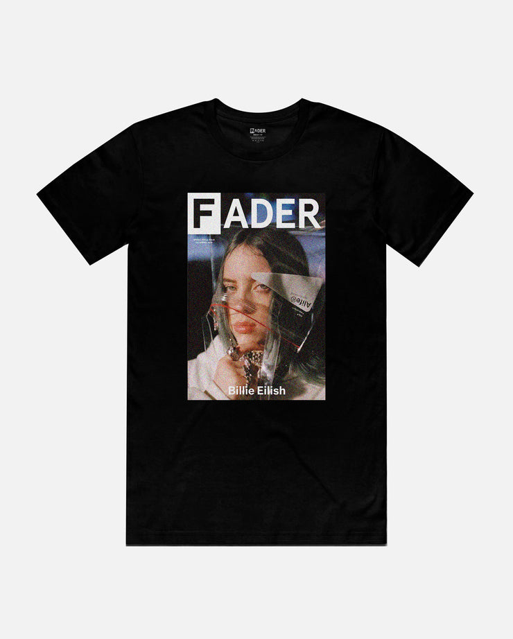 黑色t恤，Billie Eilish头上戴着塑料袋——the FADER杂志第116期的封面