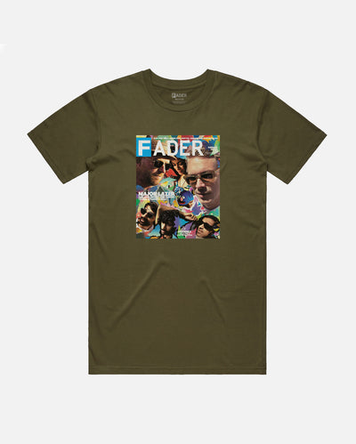 《FADER》杂志第062期封面，印有Major Lazer的橄榄色t恤