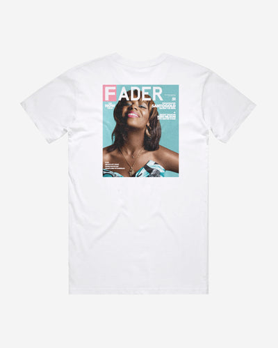 white tee with Santigold- The FADER issue 51 cover