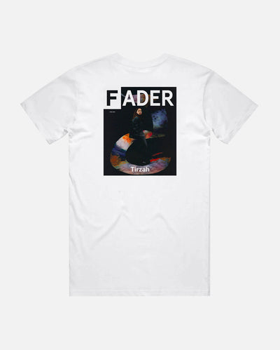白色t恤与Tirzah - FADER 2021年6月黑色封面