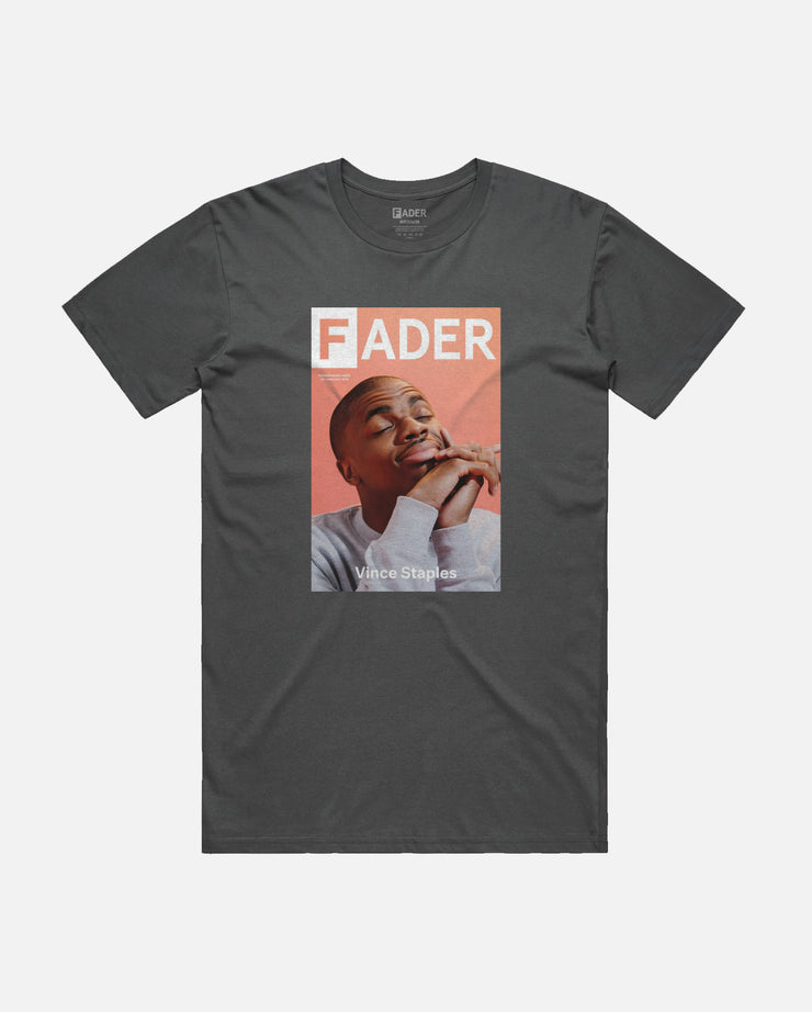 复古黑色t恤与Vince Staples - FADER第104期封面