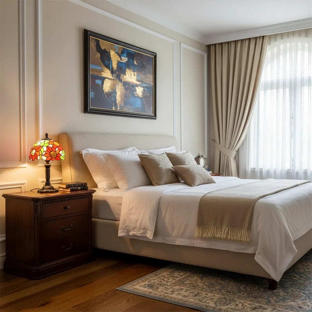 Lampes de Chevet Anciennes en Verre Tiffany