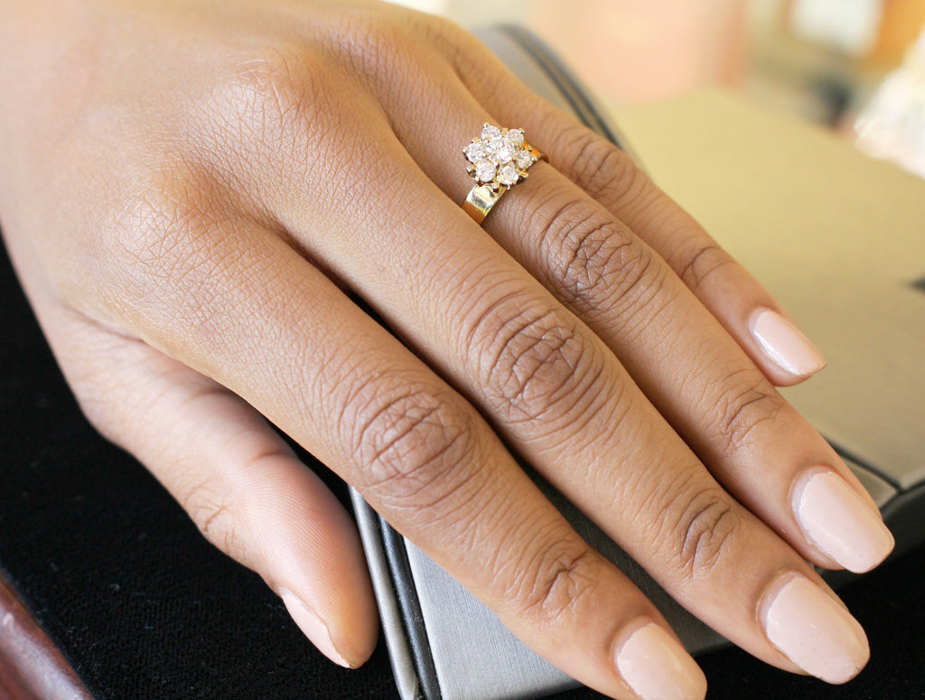 Diamond Cluster Gold Ring | OGJ