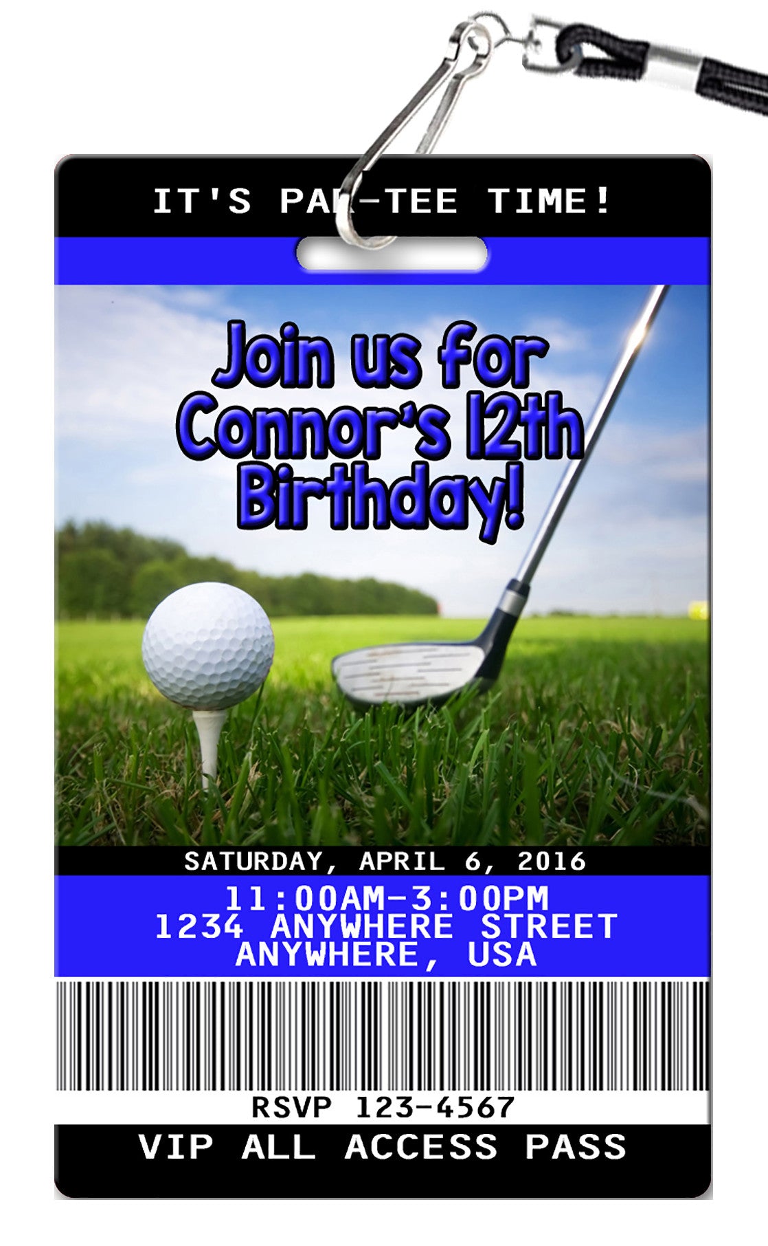 golf-birthday-invitations-pvc-invites-vip-birthday-invitations