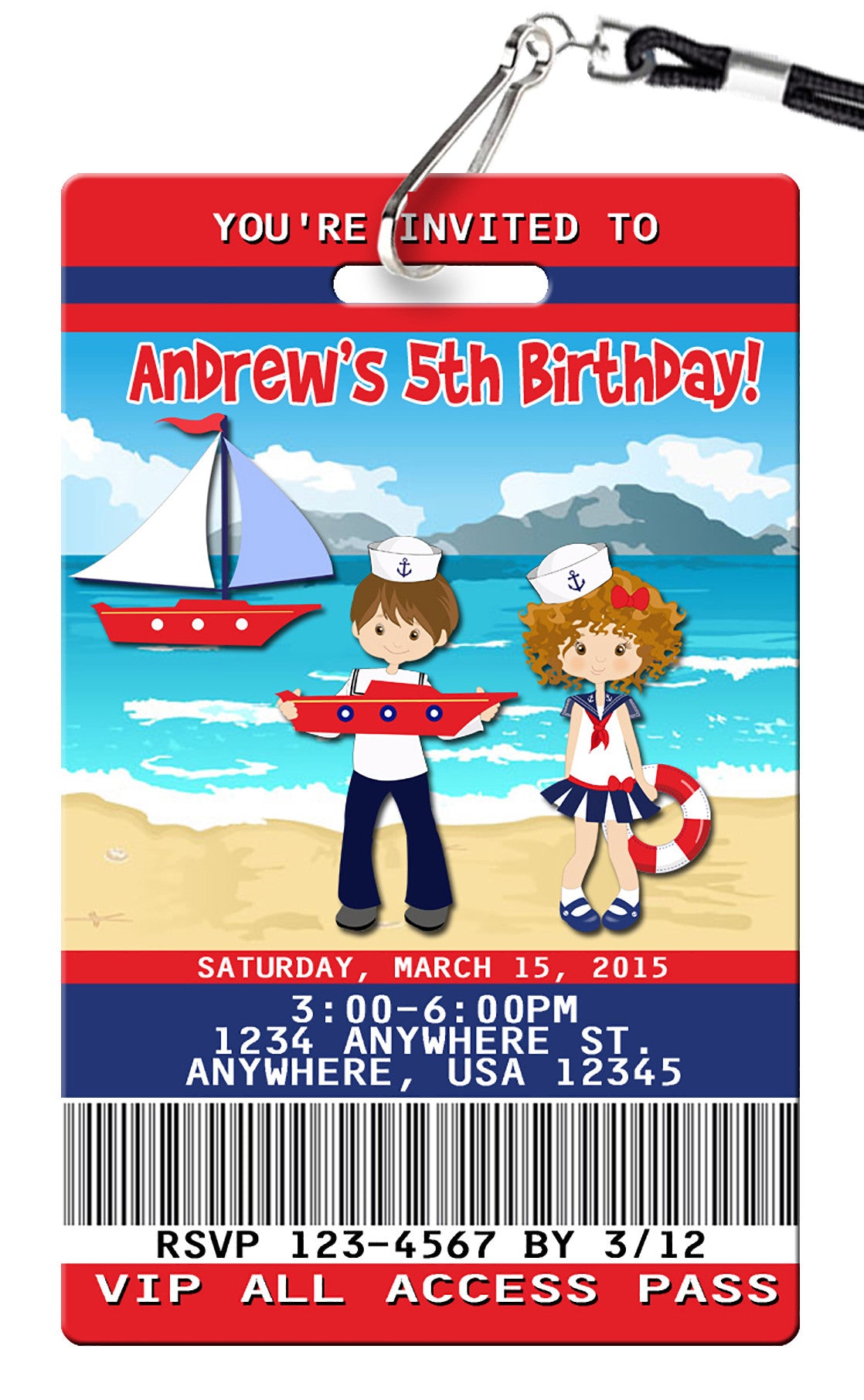 nautical birthday invitations