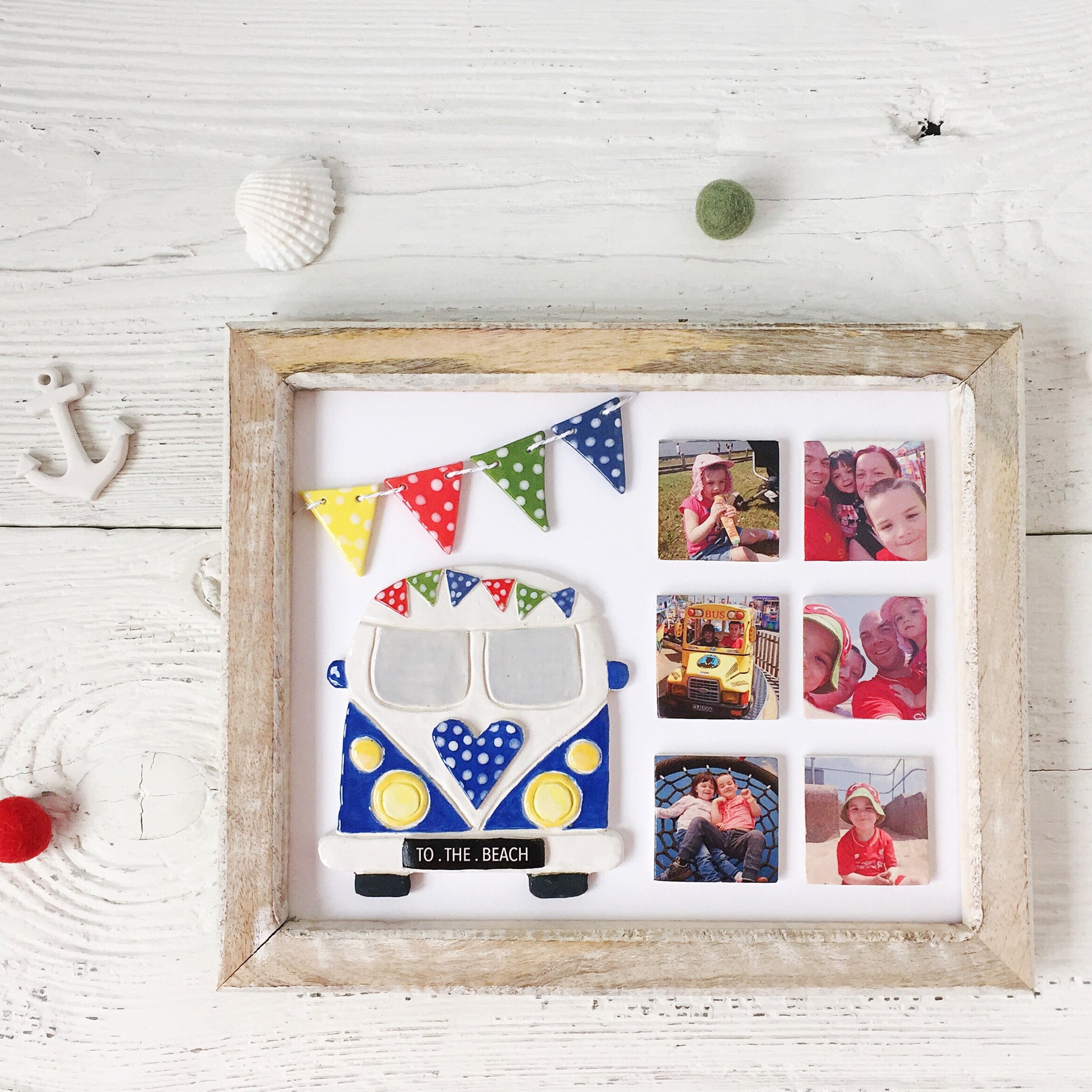 Periwinkle and Clay Campervan Themed Frame - The original