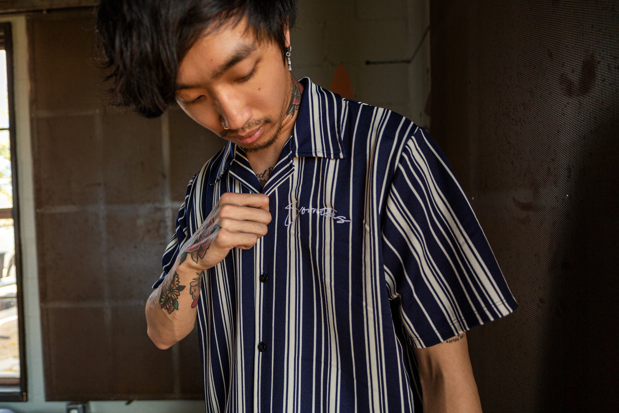 London Stripe Shirt // Navy